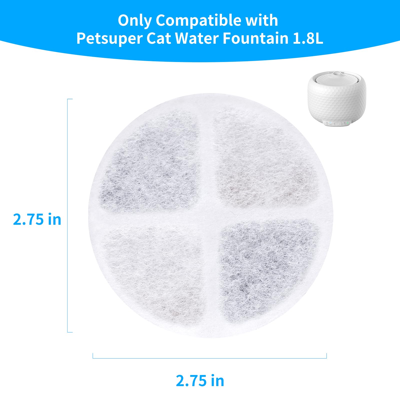 Amazon.co.jp: Petsuper 猫 水飲み器 フィルター 犬 水飲み器 猫 給水