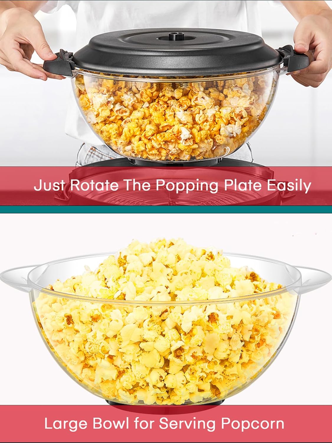 Adding oil and corn kernels to the popcorn machine