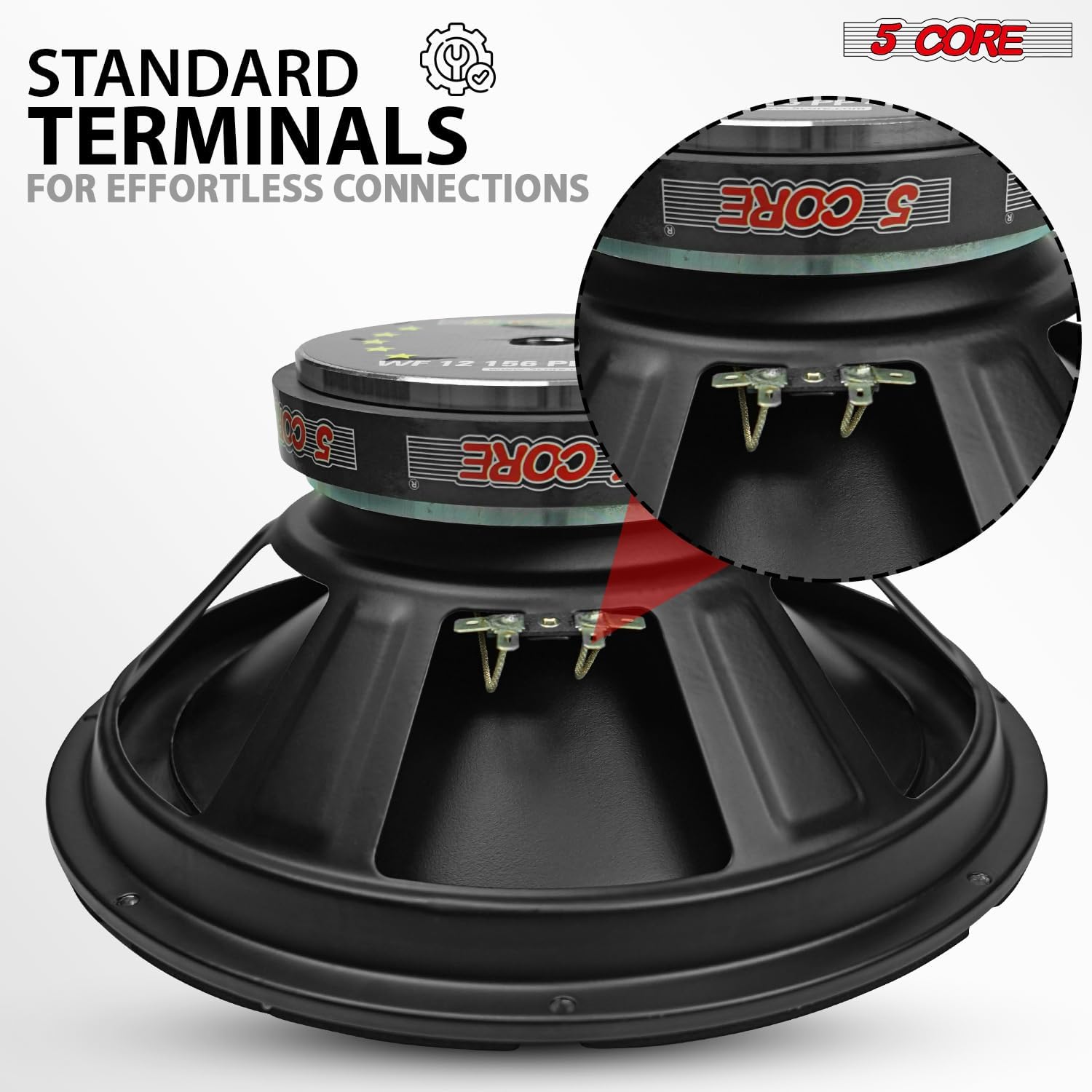 5 CORE 12 Inch Car Woofer Audio 400W 4Ohm Deep Bass Replacement Component Subwoofer 35-2kHZ Frequency Polypropylene Cone for Cars Truck Auto Vehicle - WF 12 156 PP 4OHM 5 71LG5YbrmLL. AC SL1500