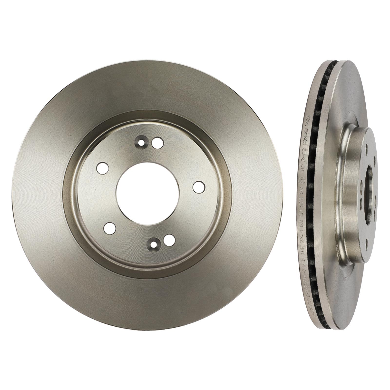 Frankberg Juego de frenos incluye 2 discos de freno + 4 pastillas de freno delanteras, compatible con Tucson TL TLE Kona OS OSE OSI Sportage QL QLE Optima JF Replace# 51712J9100