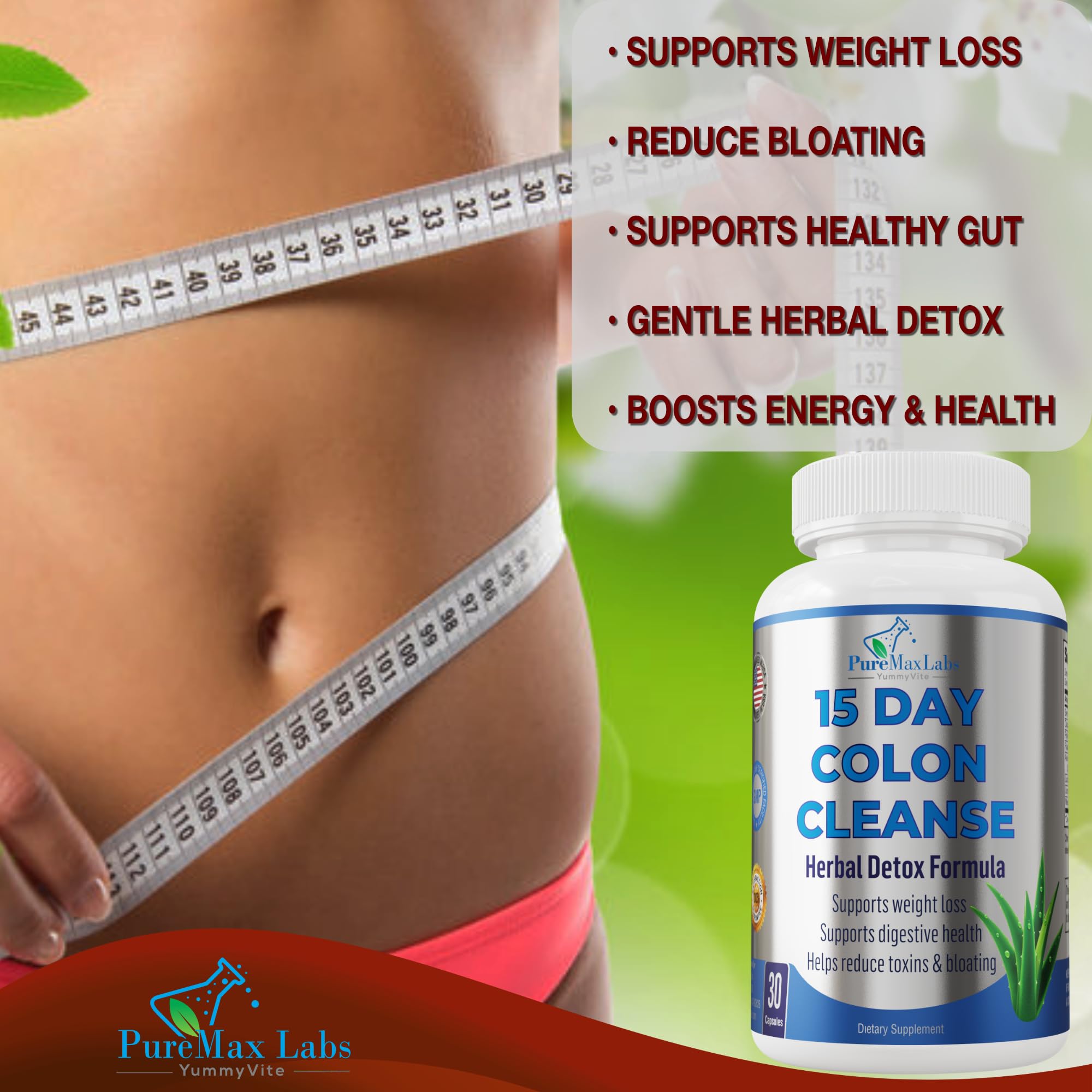 YUMMYVITE 15 Day Colon Cleanse and Detox for Men and Women - 30 Capsules — Amazon image 3