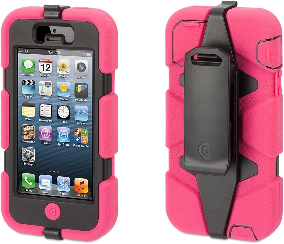 Griffin Survivor All-Terrain Rugged Case for iPhone 5/5S, iPhone SE, Pink/Black