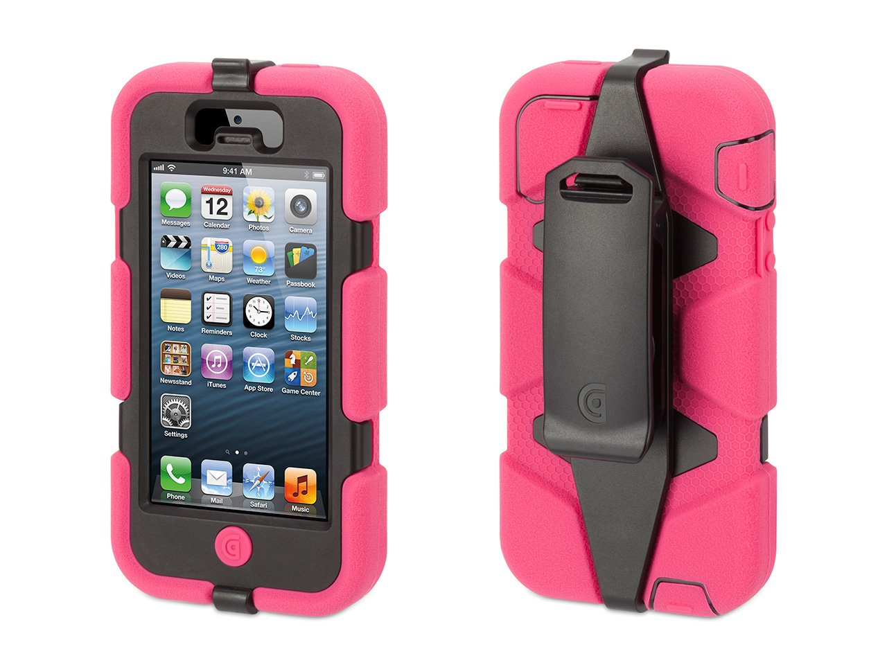 GriffinSurvivor All-Terrain Rugged Case for iPhone 5/5S, iPhone SE, Pink/Black