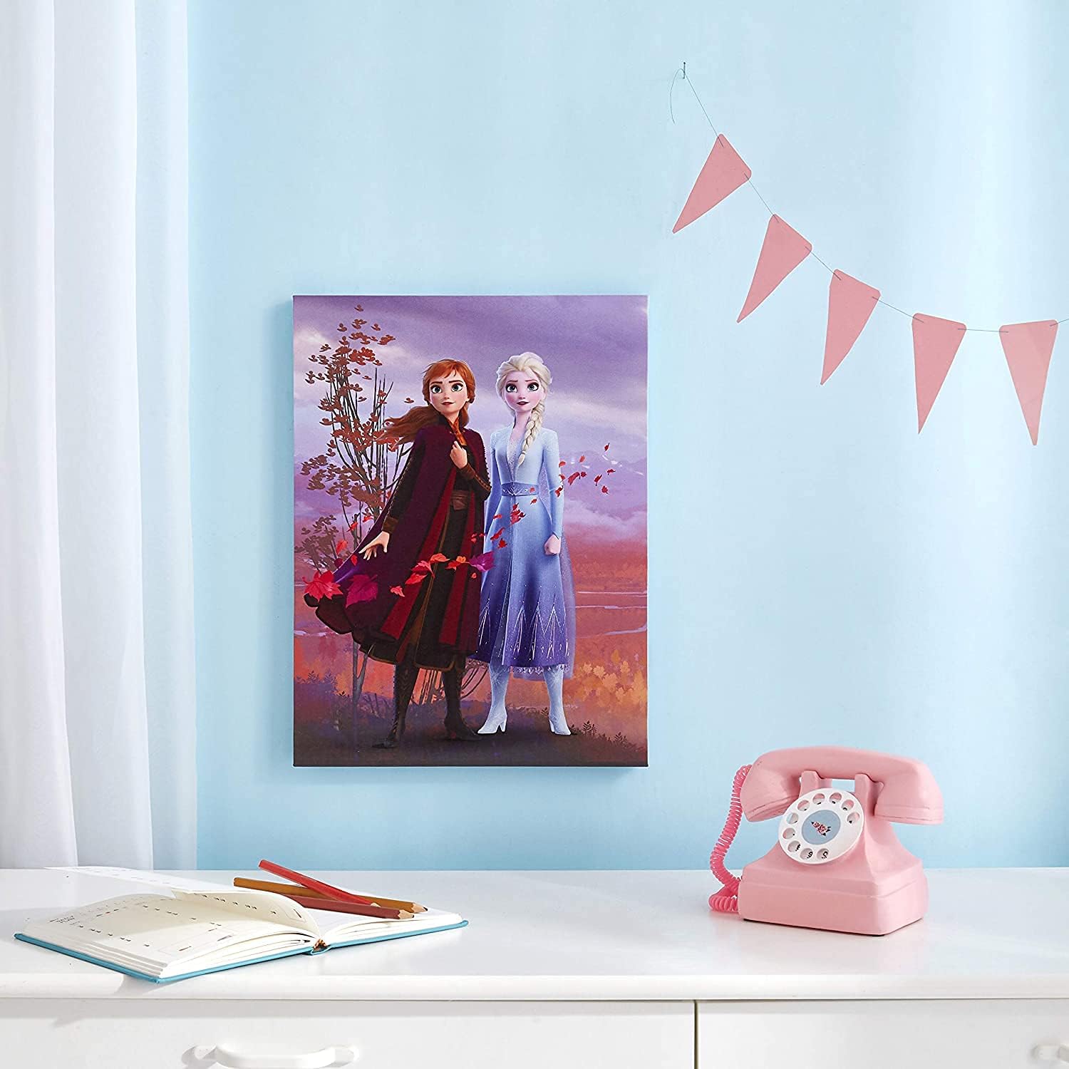 Idea Nuova Frozen 2 LED Canvas Wall Art Featuring Anna