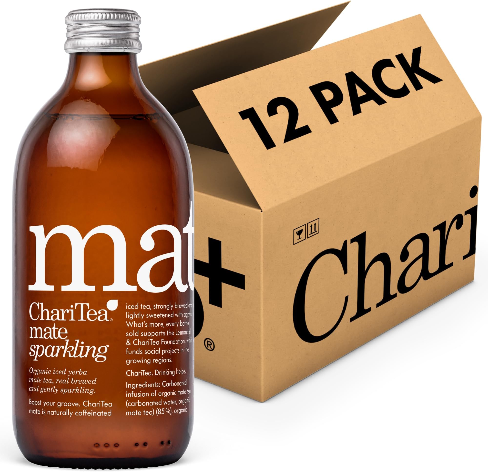 ChariTea Mate Iced Tea: Mate Sparkling Yerba - 12 x 330ml