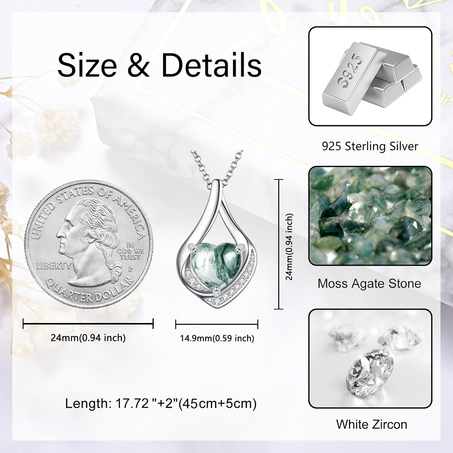 Cremation Jewelry 925 Sterling Silver Teardrop Urn Necklace for Ashes Heart Shape Memorial Keepsake Pendant for Human Ashes for Women Gift