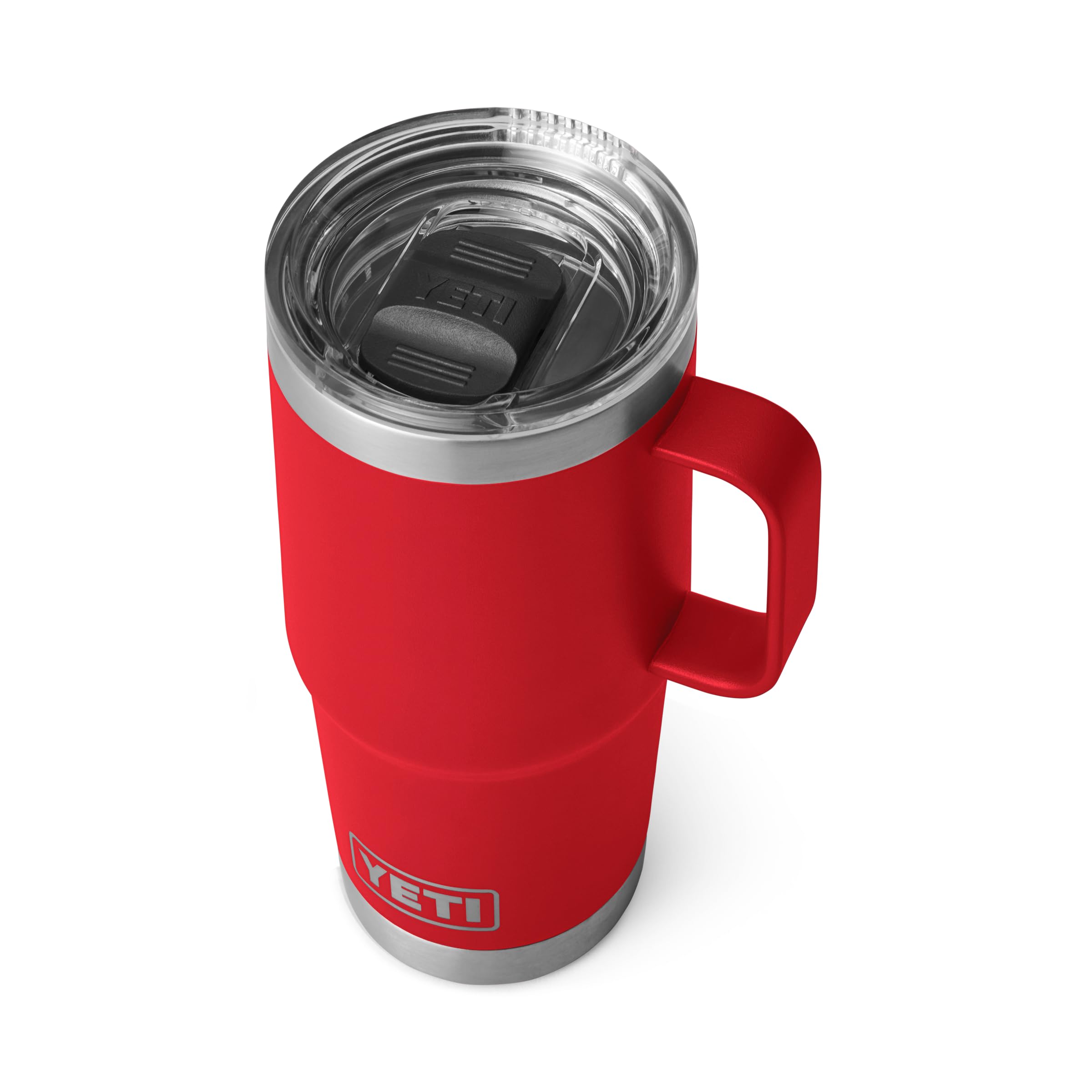 YETI Rambler Travel Mug, Stainless Steel Vacuum Insulated with Stronghold Lid, Rescue Red, 20 oz (591 ml)