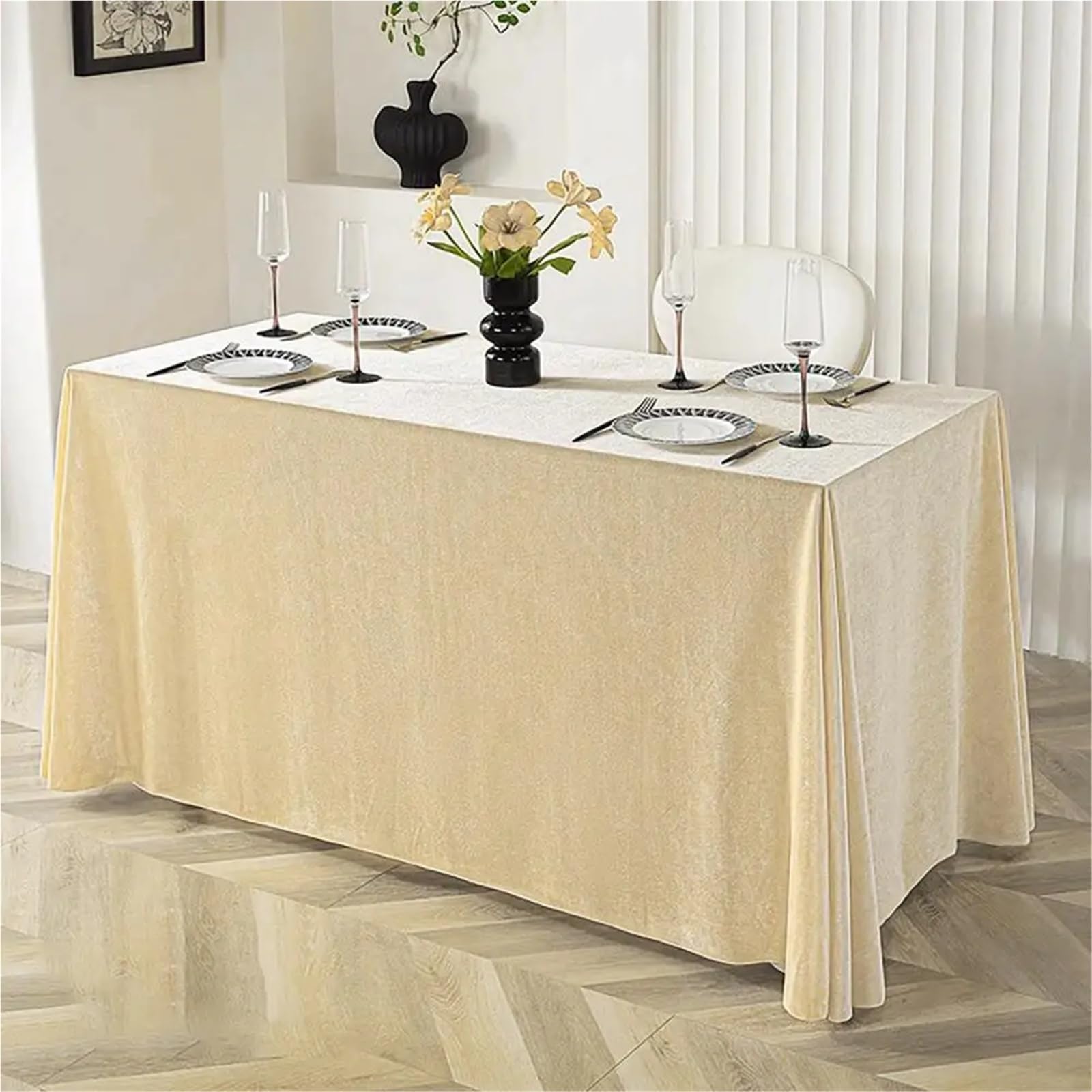 Mantel Rectangular for Banquetes, Fiestas, restaurantes, hoteles y conferencias Mantel de Conferencia(Black XXL)