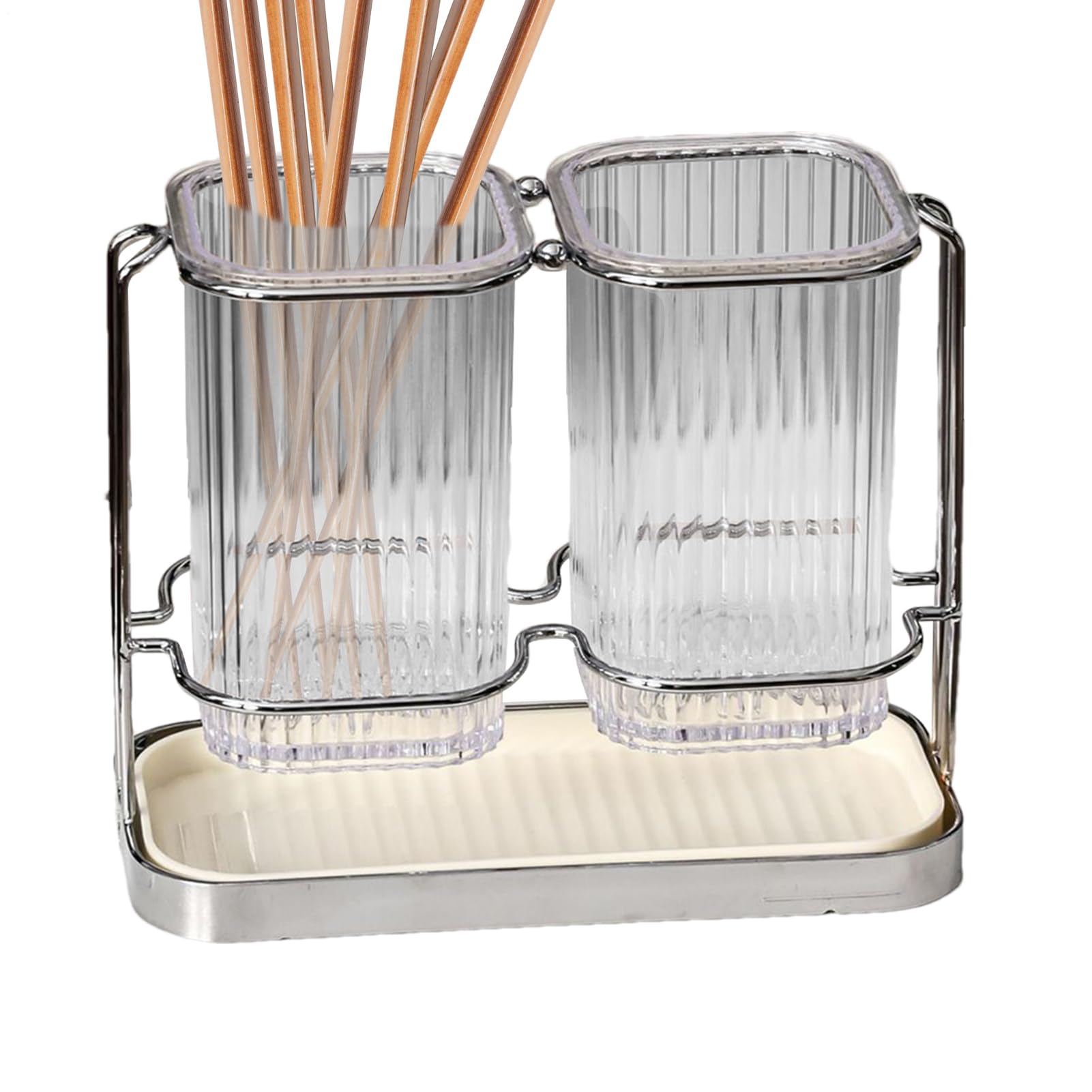Boîte de rangement couverts avec système de drainage pour comptoir et évier de cuisine