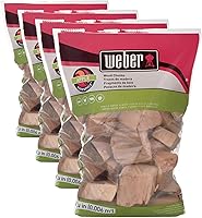 Vista 15 de Trozos de madera de mezquite Weber, para asar a la parrilla y ahumar, 4 libras (Paquete de 2)