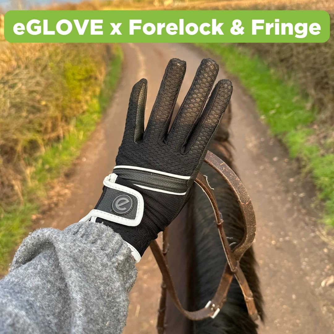 eGlove, eQUEST GripPro X-LITE Horse Riding Gloves, Lightweight, Breathable, Grippy Non-Slip Material, Comfort Mesh Back - Image 2