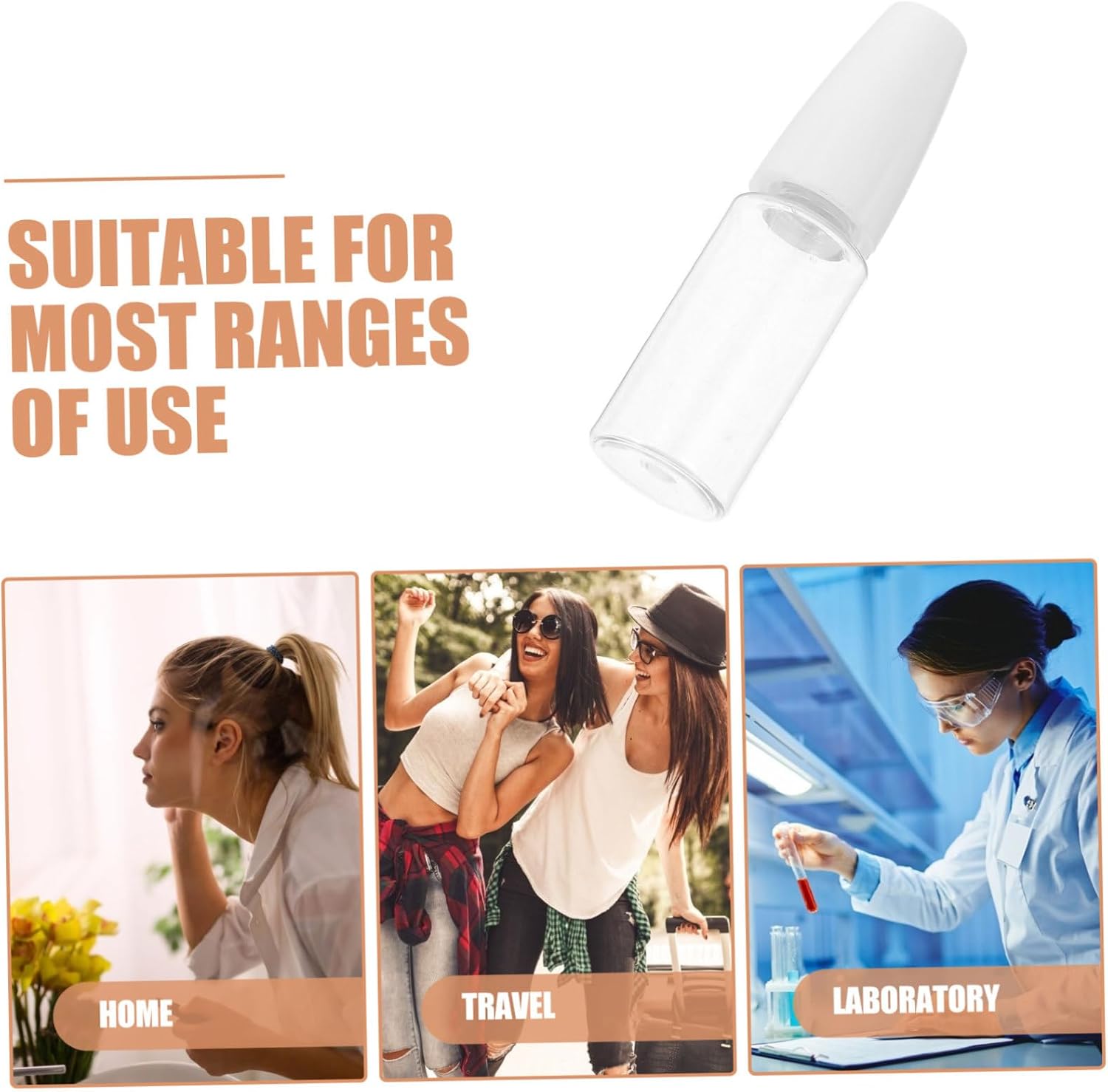 6pcs Needle Bottle Applicator Fine Tip Bottle Dispenser Portable for Essential Oils Leakproof Pet Material