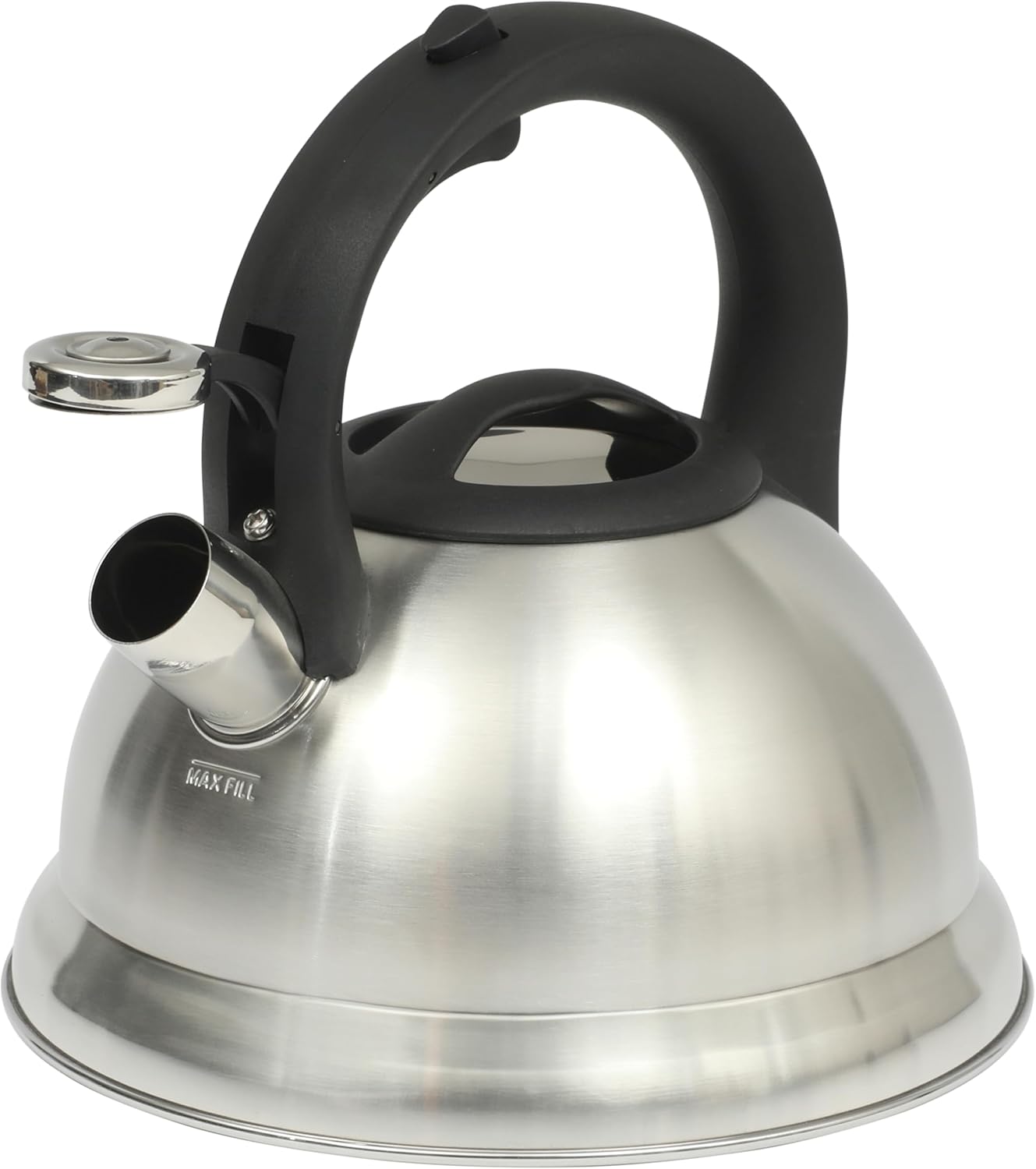 Mr. Coffee Hartbay Large 2.4 Quart Stainless Steel Whistling Tea Kettle Brushed Satin (Hartbay)