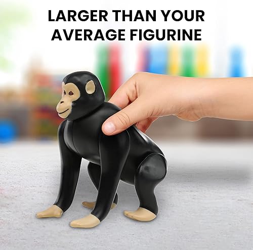 Miniatura 7 de Figura de juguete de mono, figuras de animales de safari, grandes, juguetes realistas de animales de zoológico para niños pequeños, figura de
