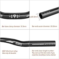 Vista 6 de Manillares de bicicleta de montaña – 1.252 in barra abrazadera manillar bicicleta ancho 28.346 in/30.709 in – aleación de aluminio barra elevadora