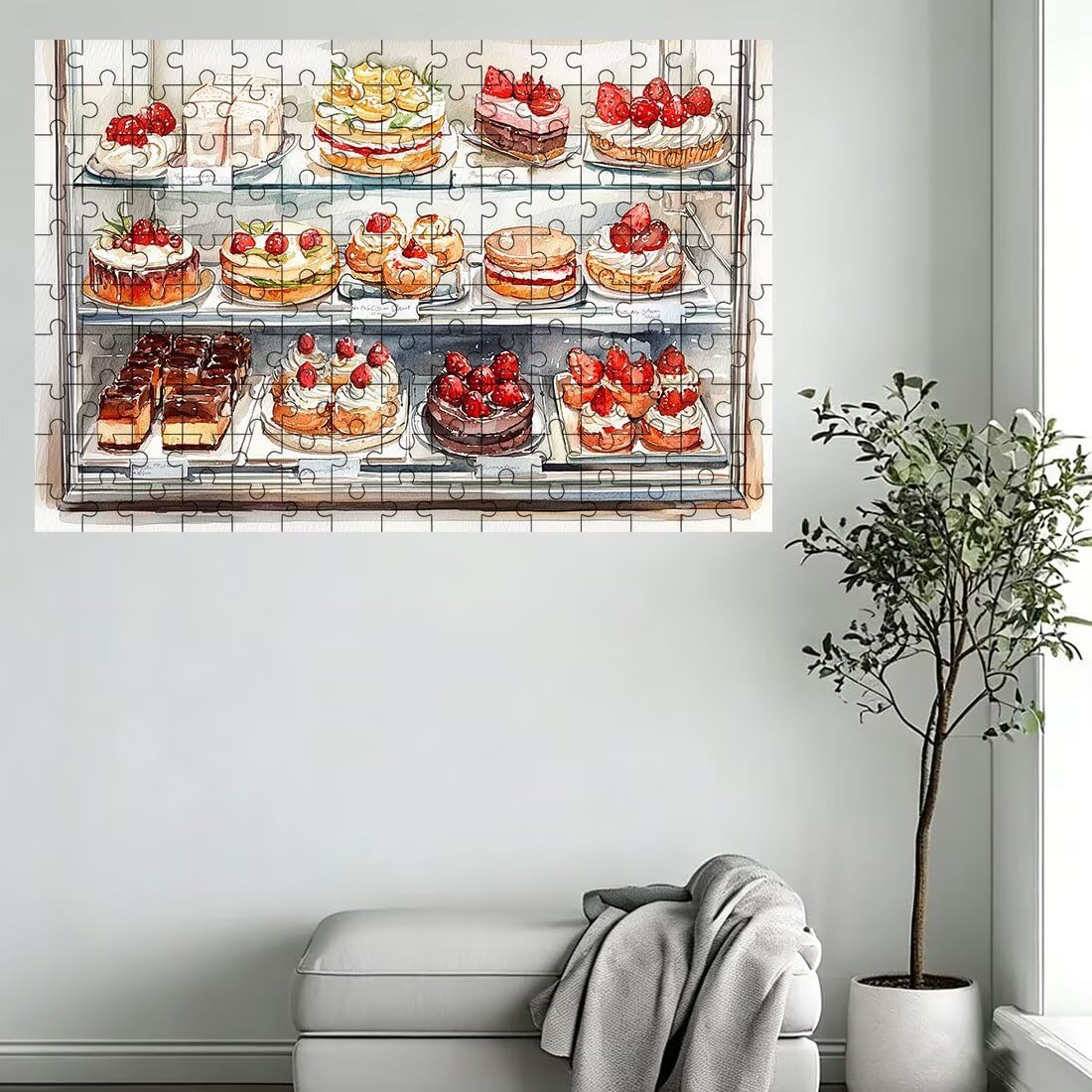 Puzzle 3000 elementów dla dorosłych, puzzle 3000 sztuk ciasta, deser puzzle dla dorosłych z wykwintnym pudełkiem do pakowania, gry edukacyjne, duże drewniane puzzle, prezent dla kobiet do dekoracji