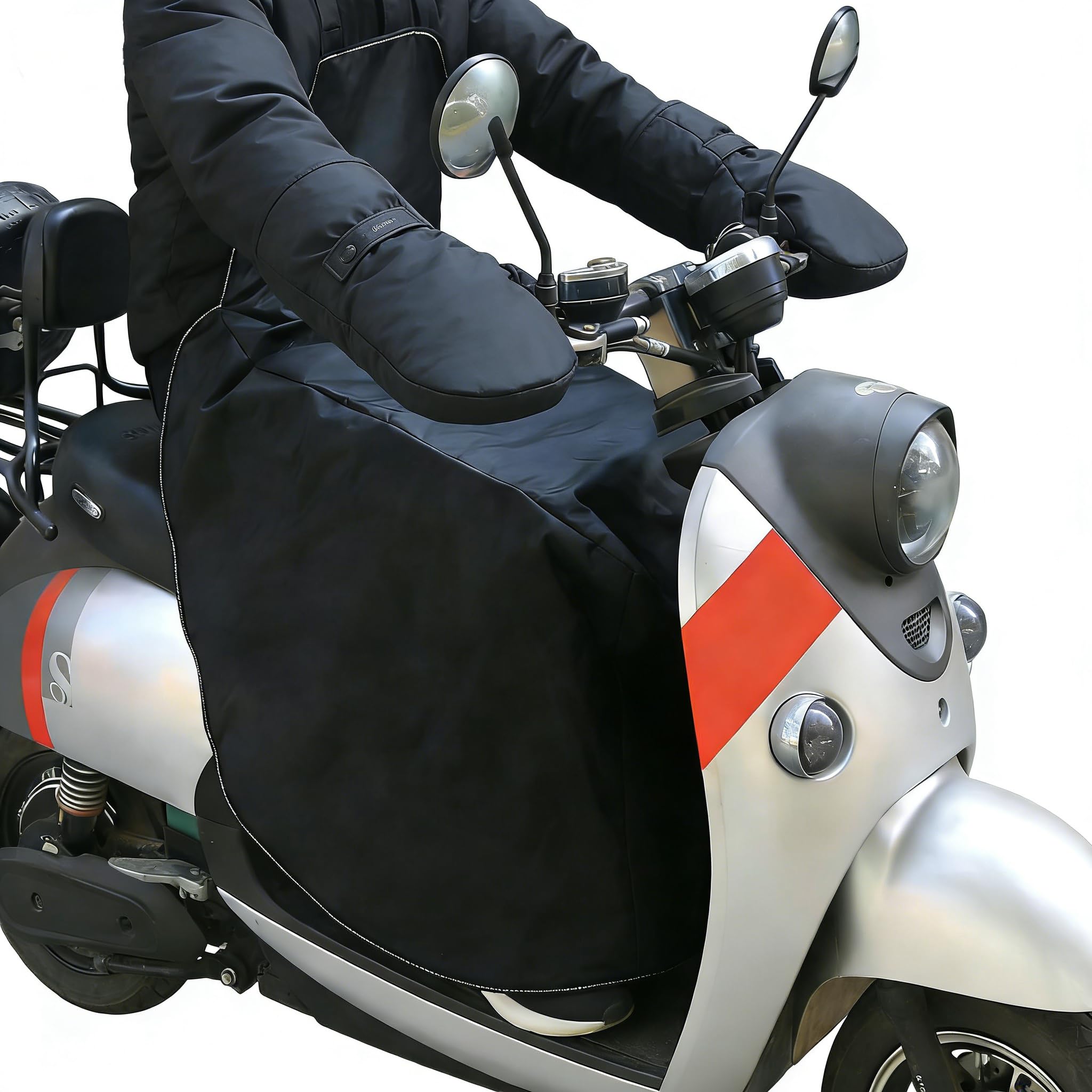 Cokomono Tablier Scooter Universel, Protection Tablier Couvre Jambe Scooter Imperméable et Coupe-Vent avec Bandes Réfléchissantes, Jambes Couverture d'hiver Chaude pour Scooter