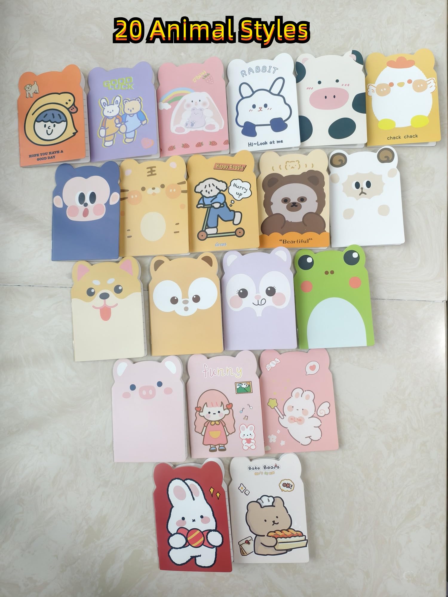 Confezione da 100 mini taccuini per la scuola, mini quaderni con animali carini, mini quaderni sfusi per ufficio, feste di compleanno, premi in classe, pagine a righe universitarie (animali