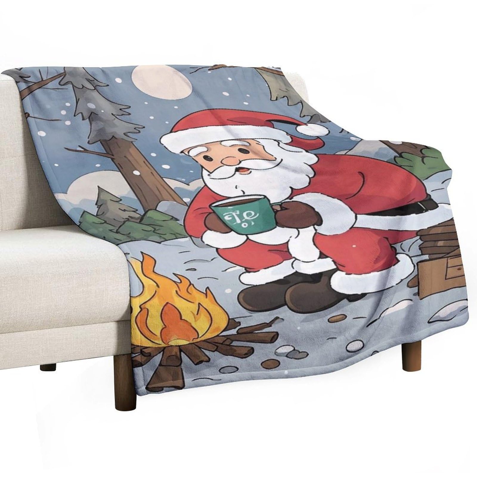 Couverture flanelle douillette contre le froid pour canapé et lit