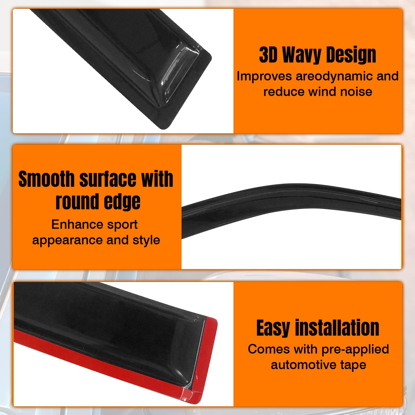 Deflectores De Viento Para Opel Combo C 2001-2011 - Vidrio Acrílico Ahumado, Instalación Interior