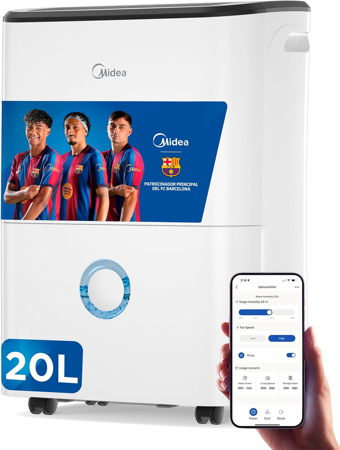 Déshumidificateur Midea 20 L/jour Wi-Fi