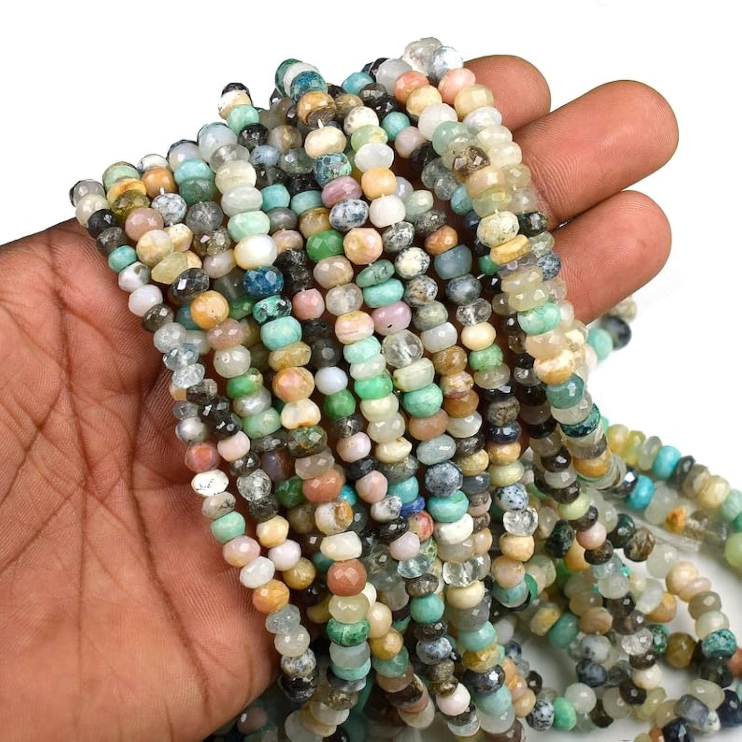 Perles rondes à facettes naturelles AAA+ de 8 à 9 mm pour collier et bracelet