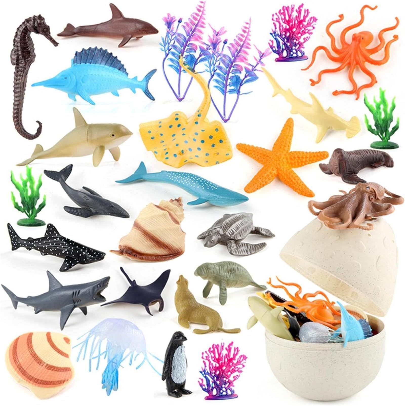 Amazon.co.jp: 海洋モデルの装飾品、海洋動物のおもちゃ,海の動物 