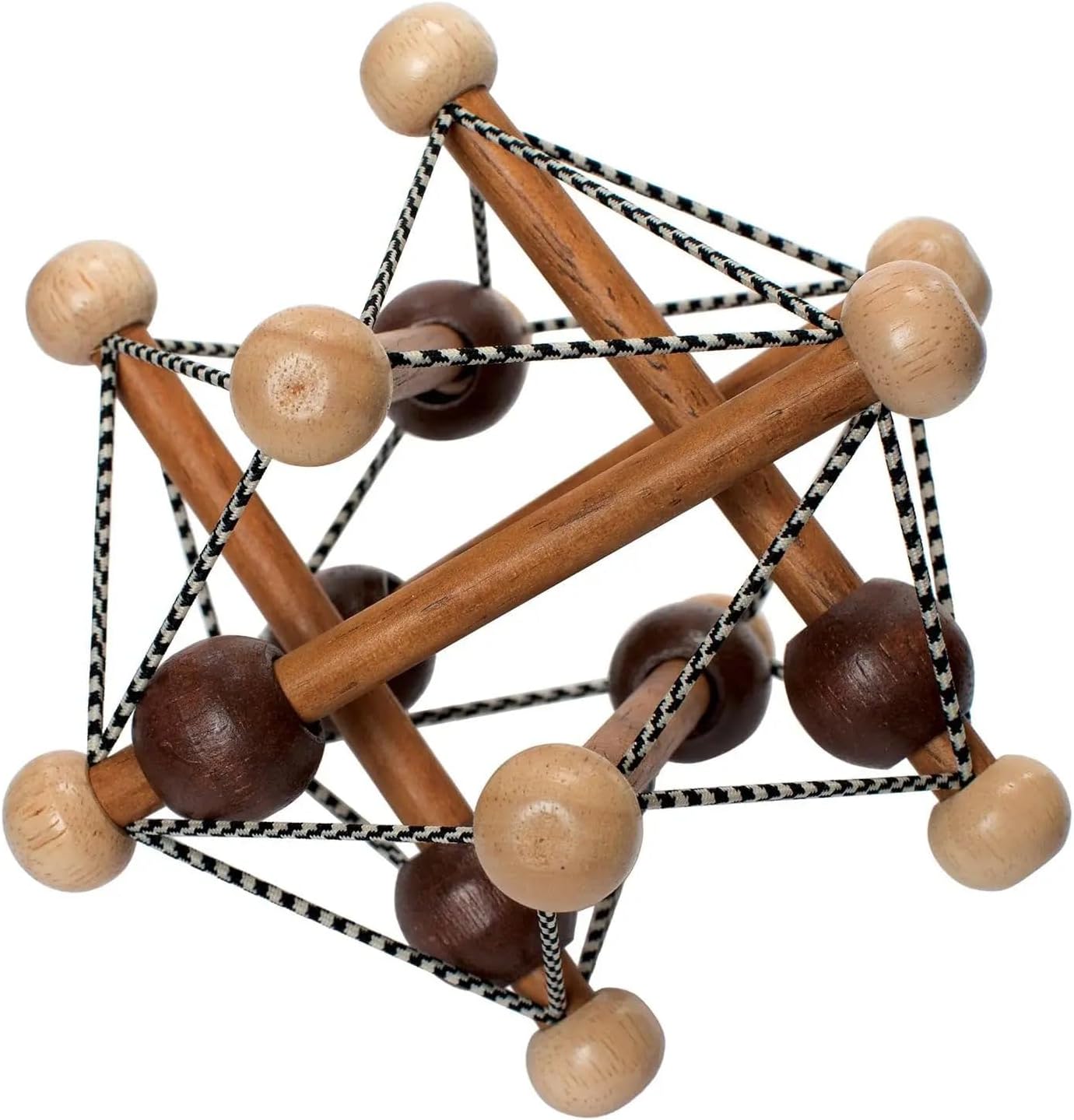 Artful Skwish Wooden Baby Rattle and Motor Skill Activity Toy for Infants and Toddlers