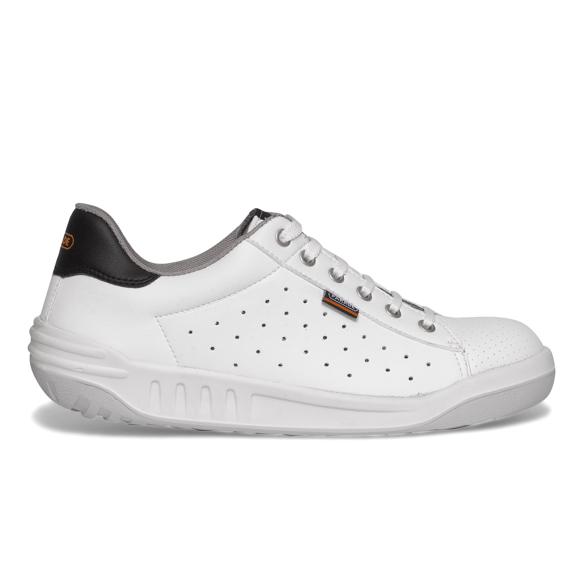 Parade Joppa Unisex White Toe Capped Safety Trainers, UK 4, EU 37