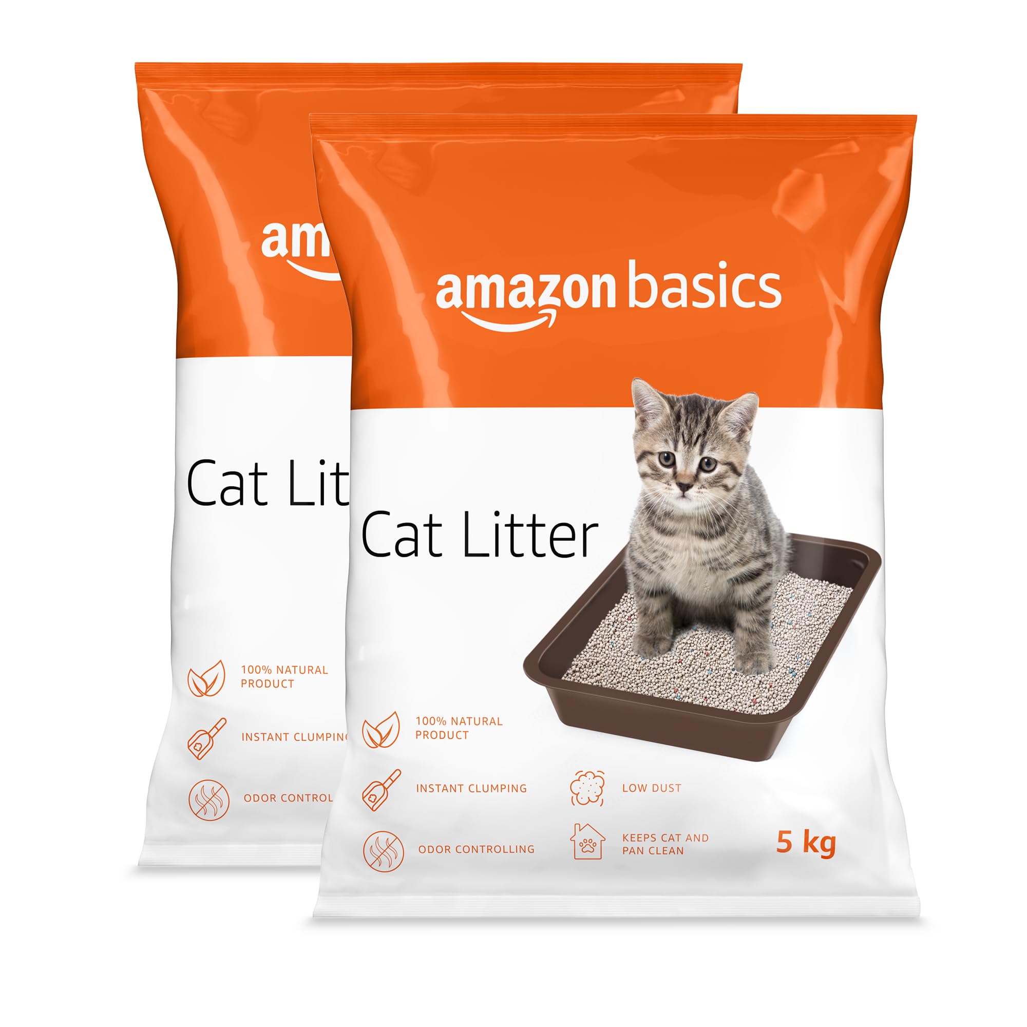 amazon basics Scoopable Smart Bentonite Cat Litter, 5Kg Pack of 2