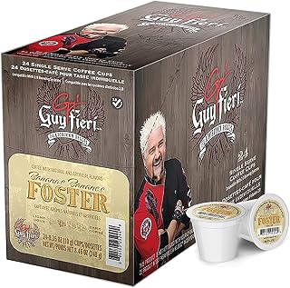 Guy Fieri Bananas Fosters Coffee Capsule, Compatible with Keurig K-Cup Brewers, 24-Count