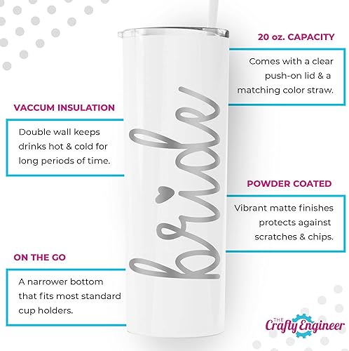 Miniatura 6 de Vaso de novia con pajita (oro rosa)