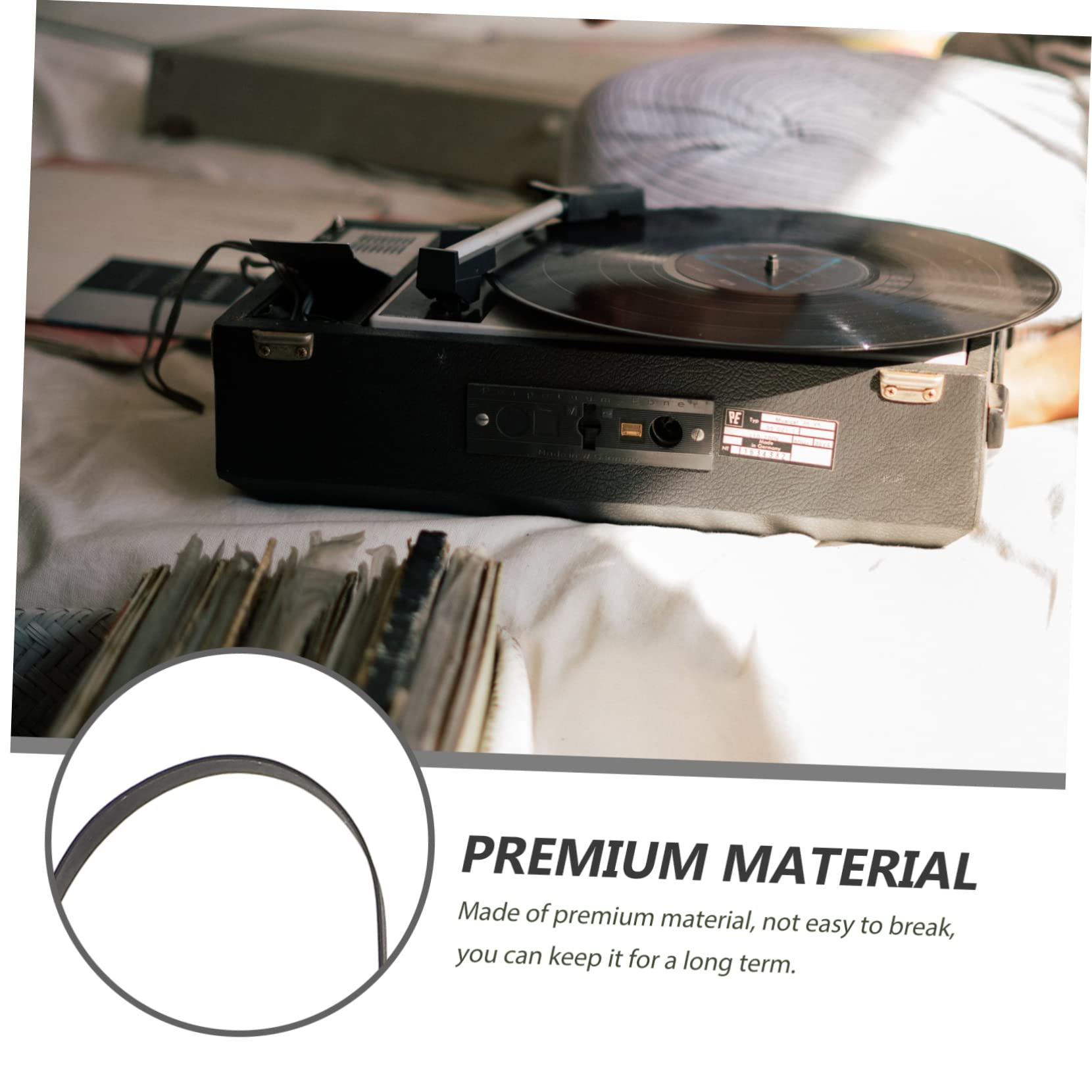 ibasenice 2sets Drive Belt for Turntable Rubber Belts for Record Player Enhance Performance and Longevity 4pcs*2