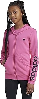 Adidas ECK51 Kids Essentials Linear Logo Full Zip Hoodie Sweatshirt