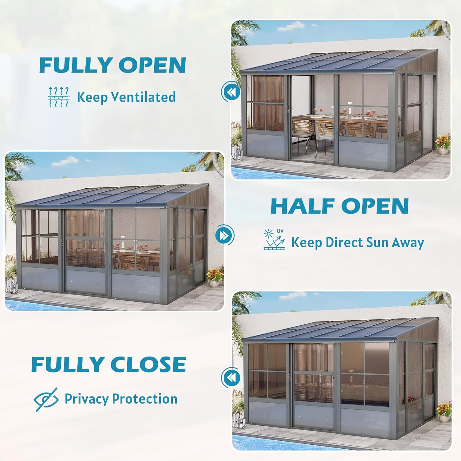 EROMMY Sunroom Operational Modes