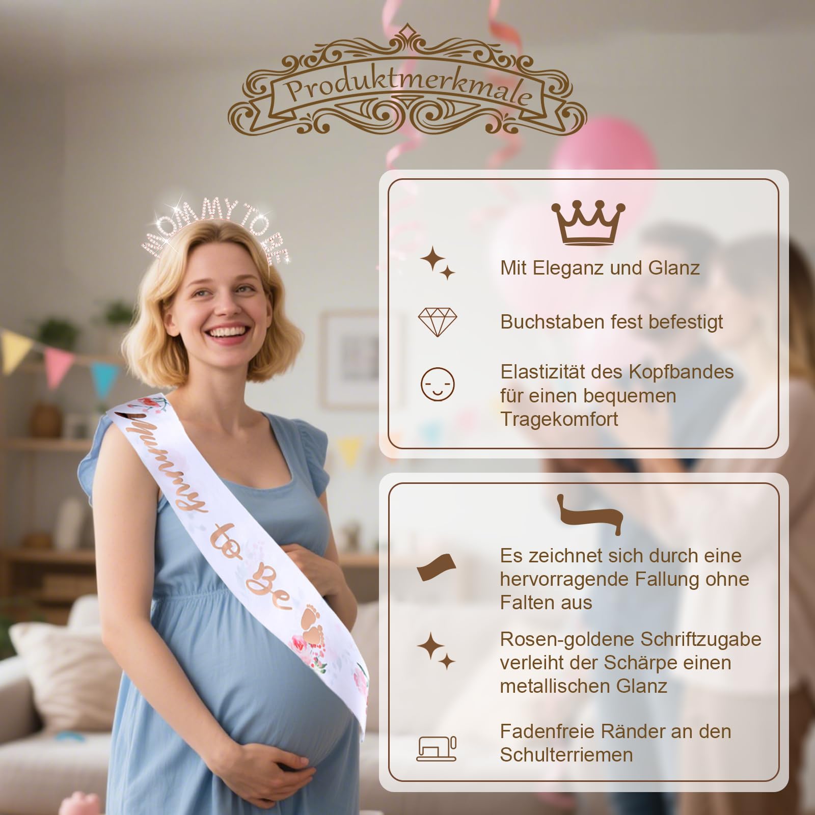 Traktatiedoosje babyshower mommy to be met folie