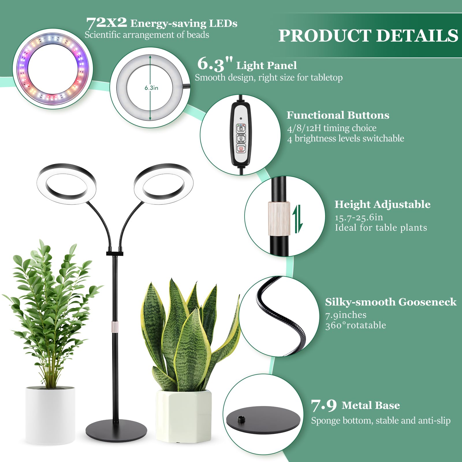Amazon.com : LBW Grow Light for Indoor Plants Full Spectrum, Plant