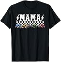 Family Matching Outfit Monster Truck Birthday Tee Mama Retro Monster Truck Family Crew Birthday Matching T-Shirt
