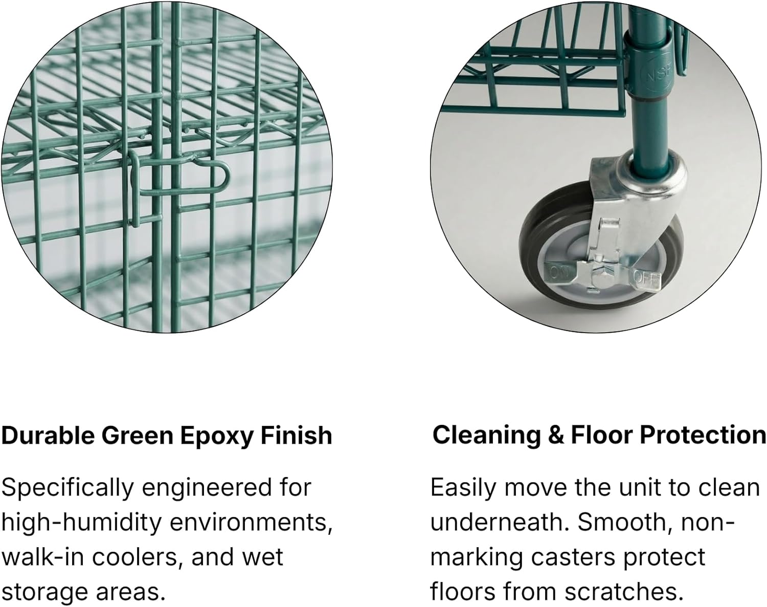 Commercial Grade NSF Listed Metal Wire Mesh Storage Green Epoxy Mobile Security Cage Kit, 24" x 36" x 70", Perfect for Warehouse, Walk-in Refrigerator, Freezer, Grocery Store, Restaurant, Dishroom