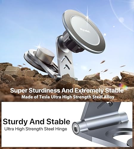Miniatura 5 de Nycetek Soporte de teléfono Tesla para automóvil, [potencia de succión super] Soporte magnético para iPhone para Tesla modelo Y/3/S/X accesorios
