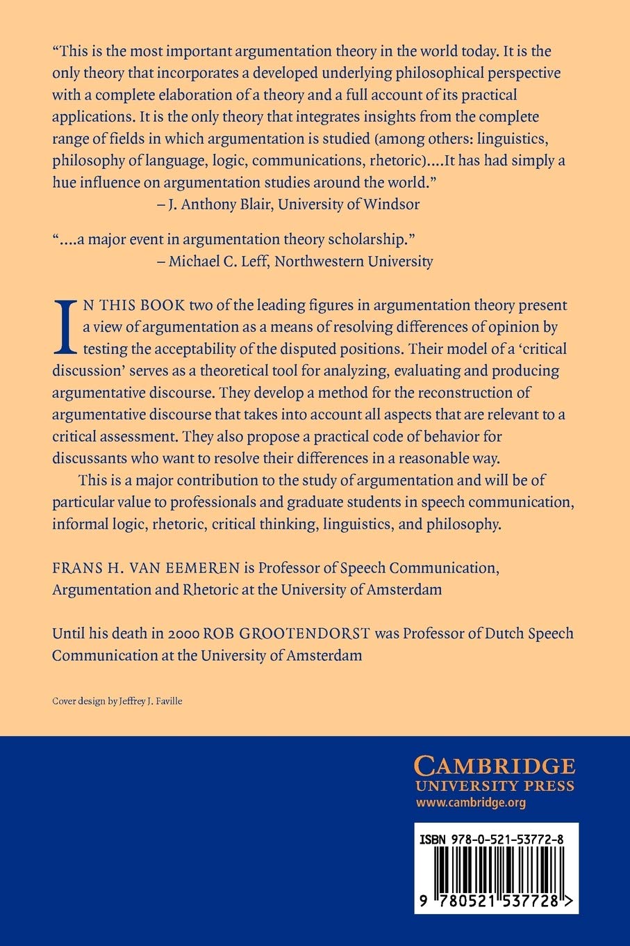 A Systematic Theory of Argumentation: The pragma-dialectical approach