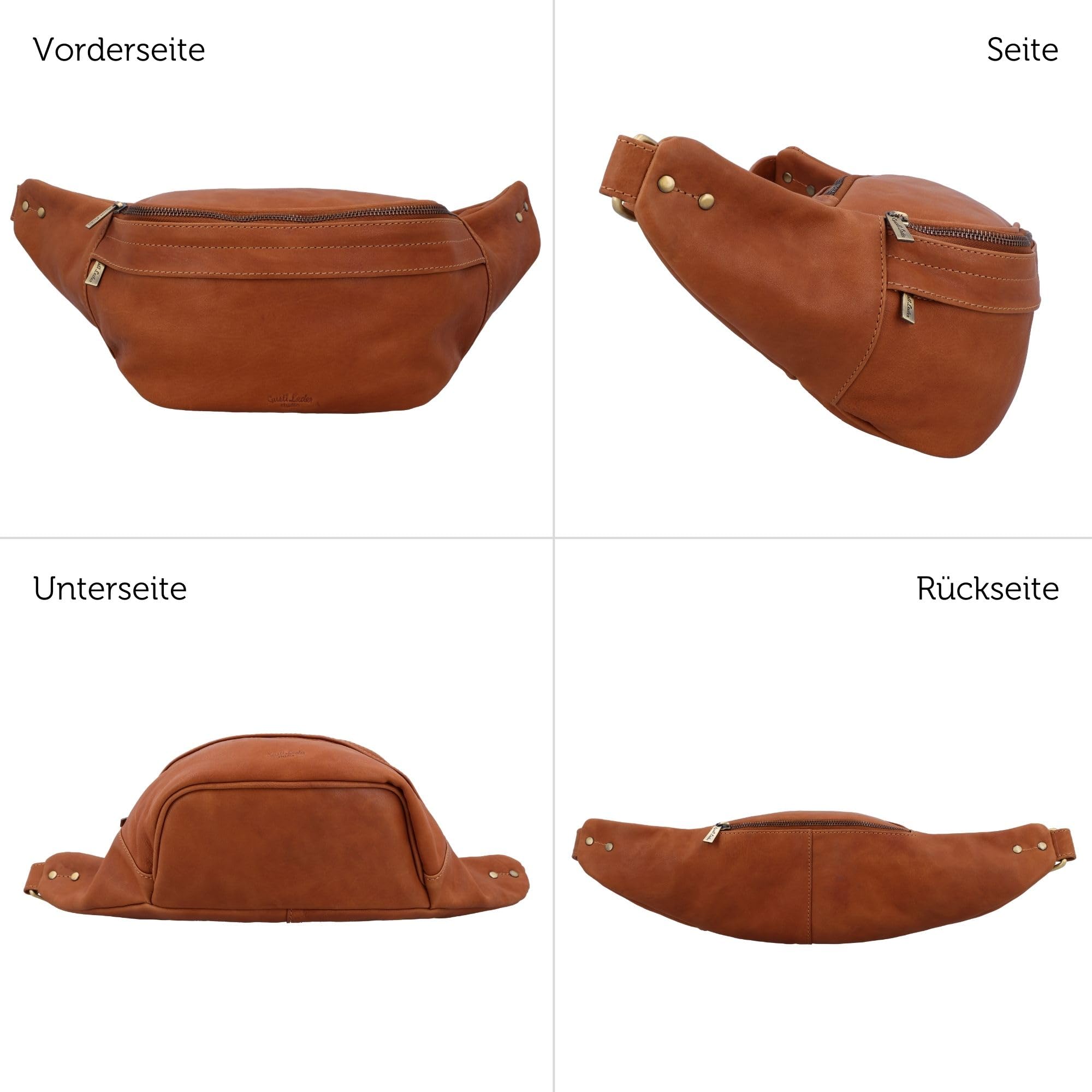 Gusti Leder Kameratasche Paulo - Fototasche Equipmenttasche Kamerazubehör Ledertasche Damen Herren Braun Leder
