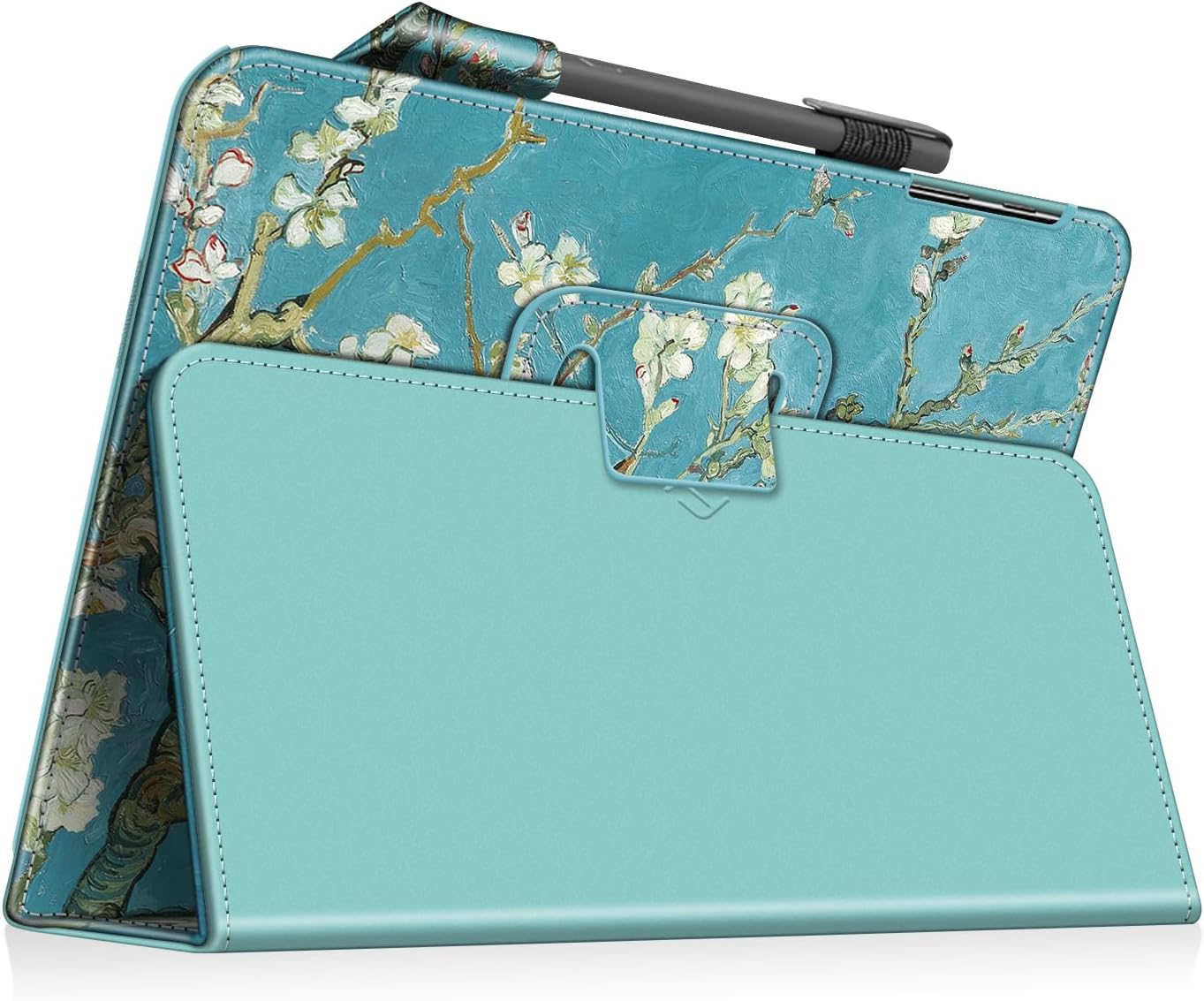 Fintie Folio Case for Samsung Galaxy Tab S3 9.7 2017, Blossom | Corner Protection, Vegan Leather, S Pen Holder, Auto Sleep/Wake