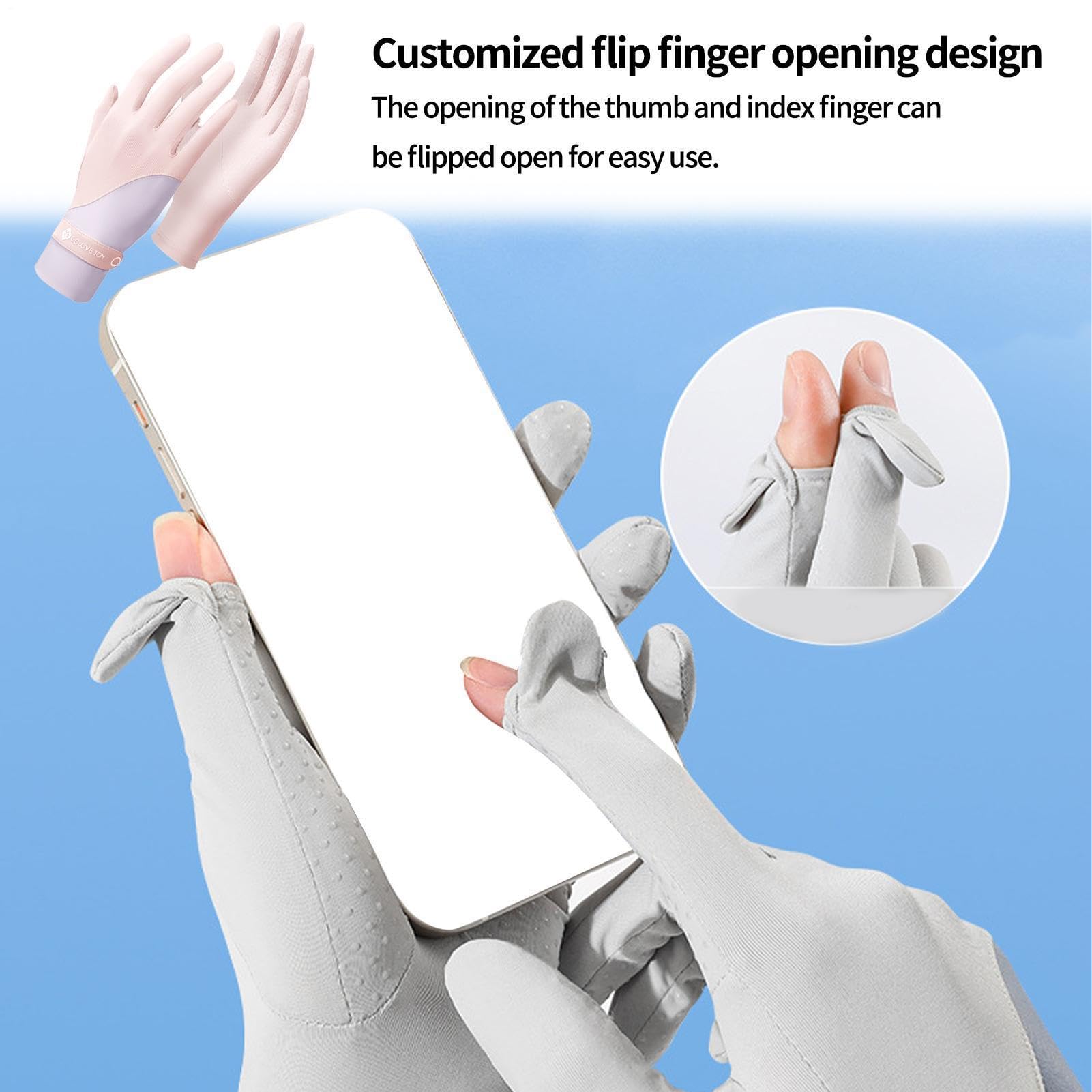 Guanti di protezione solare – Guanti traspiranti con sensazione di ghiaccio, guanti da pesca, vela, kayak, canottaggio, attrezzatura professionale UPF 50 Plus, protezione UV per guida ed escursionismo