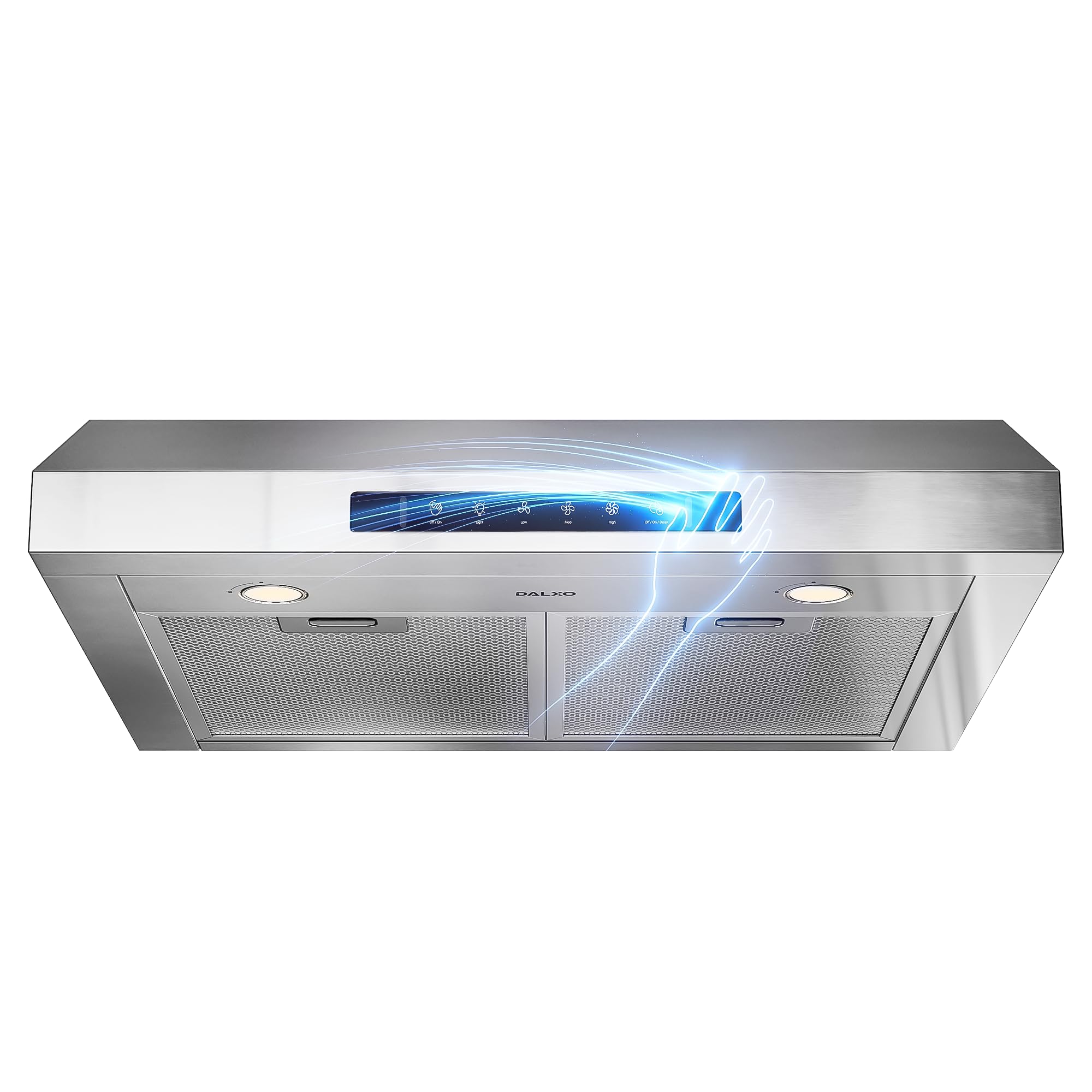 Photo 1 of 30 Inch Under Ducted Cabinet Range Hood with 1200 CFM, 3 Speed Gesture Sensing Kitchen Exhaust Hood & Touch Control Panel, Stainless Steel Stove Vent Hood with 2 LED Lights