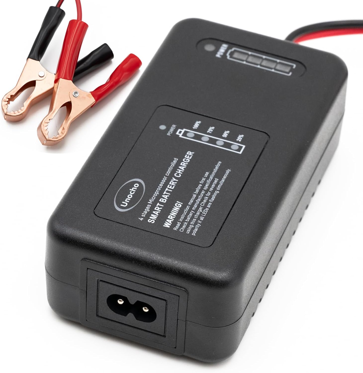 14.6 Volt LiFePO4 Battery Charger 4-Stages12.8 Volt Lithium Battery Charger 4-Stages for Cars,Motorcycles,Lawn Mowers,Trucks, Boats and Golf carts