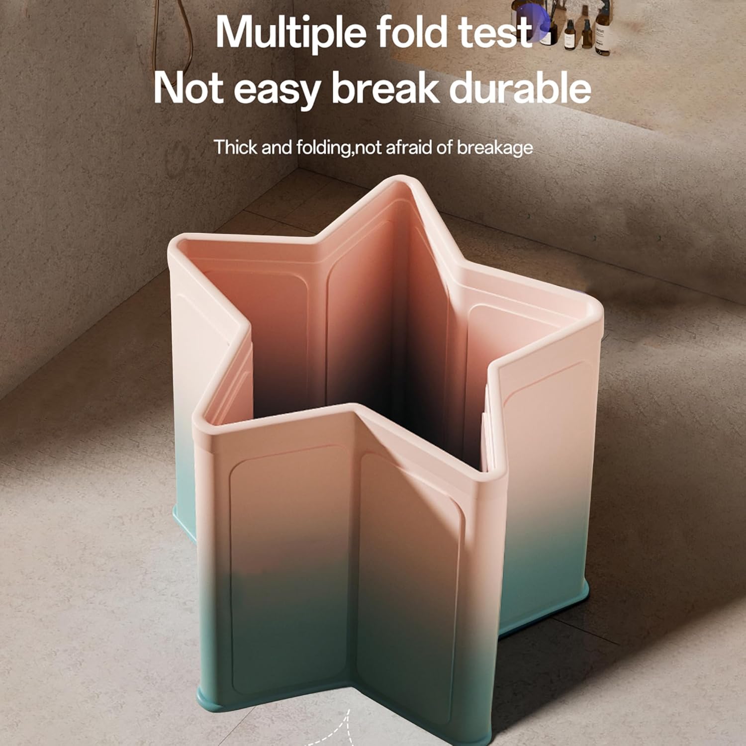 YYW 31.5in Large Capacity Hot & Cold Therapy Tub - Portable Foldable Soaking Bathtub with Thick Insulation for Home Shower/Outdoor Use, Quick Muscle Recovery, No Setup (Slush blue)