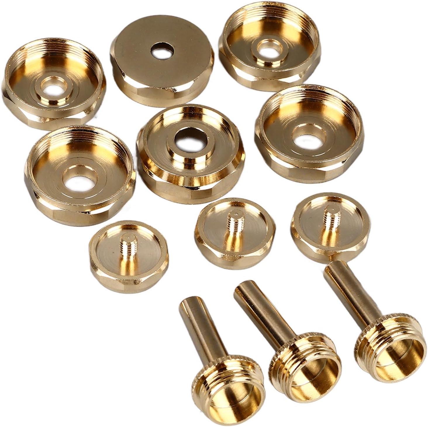 Trumpet Accessories, 12PCS Trumpet Accessories Set Including Metal Upper & Lower Covers, Buttons, Connecting Rods for Trumpet Enthusiasts