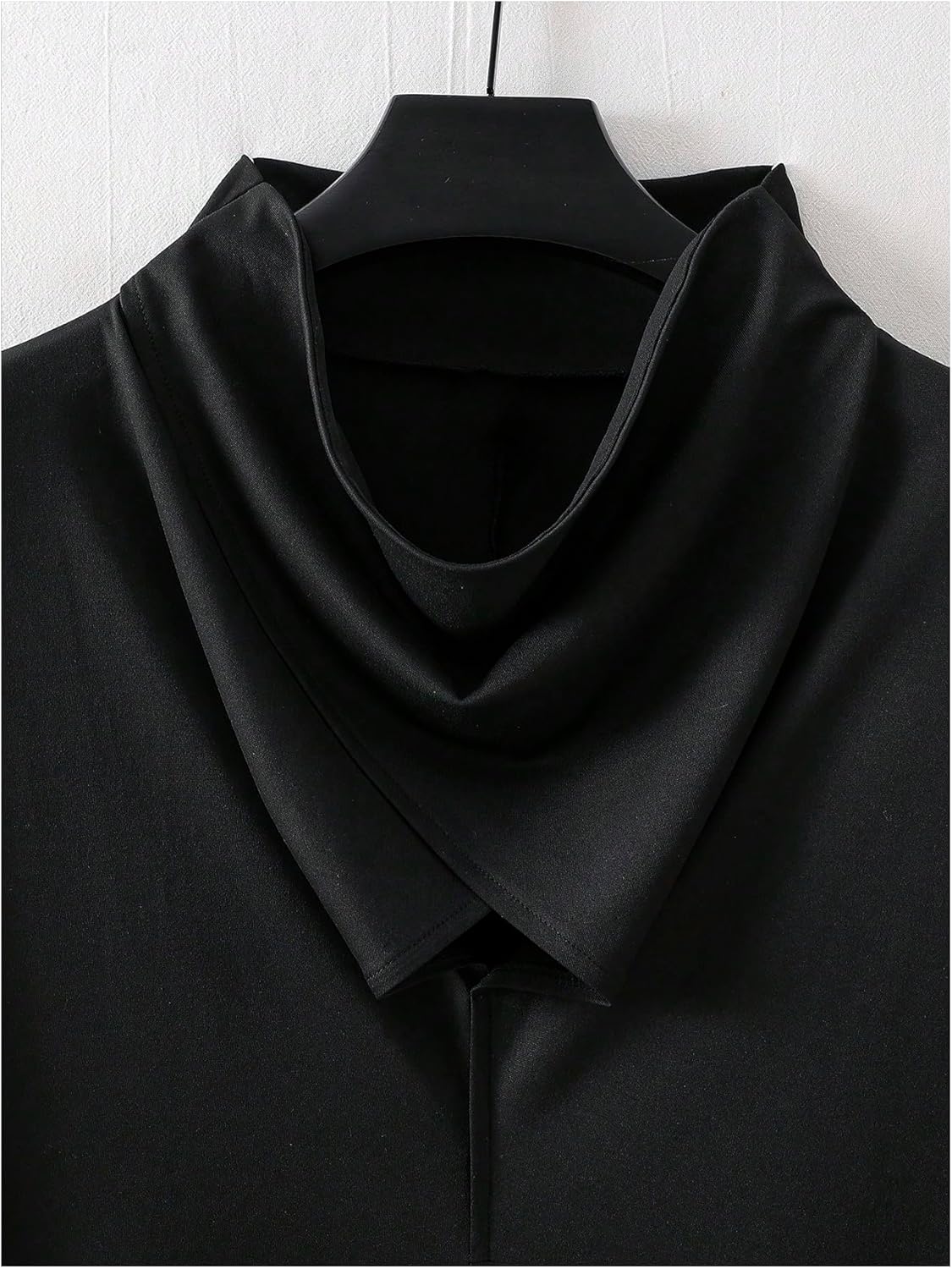 OYOANGLE Men's Draped Front Ruched Short Sleeve T Shirt Loose Fit Summer Trendy Tee Top Streetwear - Image 4