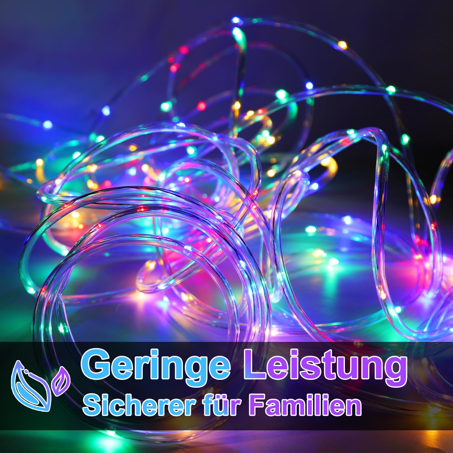 Lichterschlauch Lichtschlauch Lichterkette 30M LED-Lichtschlauch 720 LEDs mit Timer und 8 Modi für Garten Party Hochzeit Weihnachten Deko (Bunt)